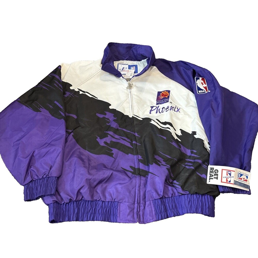 NWD New Vintage 90s Phoenix Suns Logo Athletic Splash Windbreaker Jacket XL READ